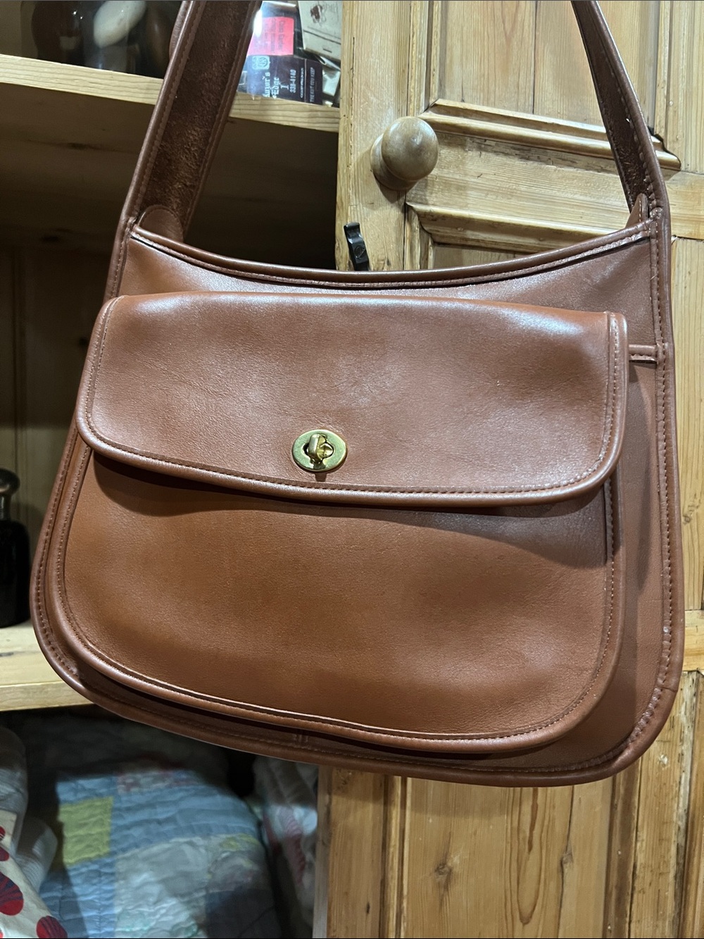 Coach 9980 Taft Crossbody in British Tan Leather - Picture 2 of 13